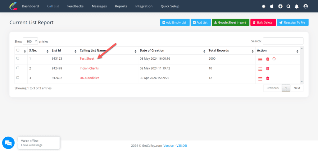 Google Sheet Import is done successfully